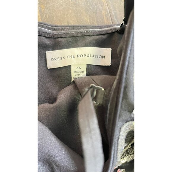 NEW Dress the Population $328 Viviana Fringe Sequin Bodycon Dress XS - Picture 7 of 7